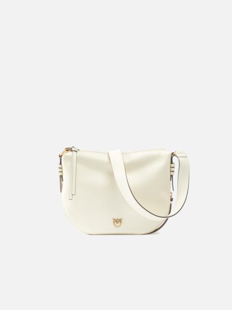 PINKO SMALL LEATHER HOBO SHOULDER BAG WITH ZIP