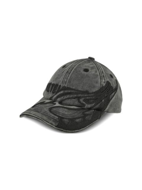 VETEMENTS Blackout Flame Logo baseball cap