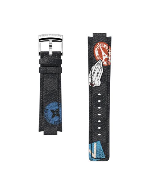 Louis Vuitton TAMBOUR DAMIER GRAPHITE WORLD TOUR CANVAS STRAP