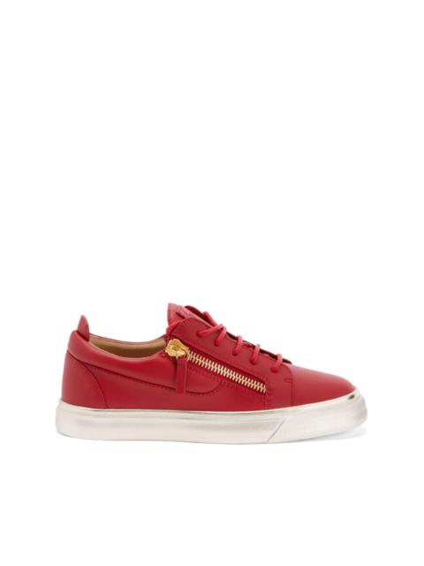 Gail zip-fastening leather sneakers