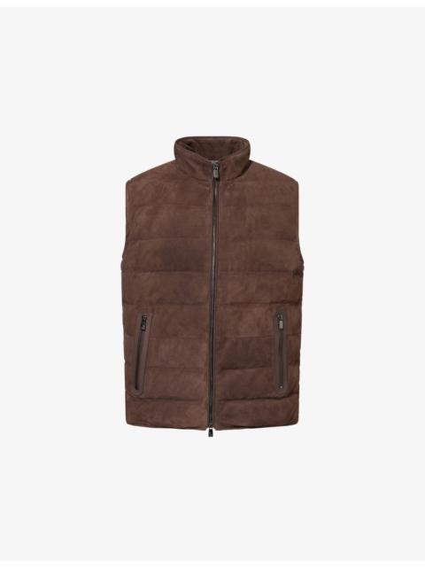CORNELIANI Reversible Padded Suede Gilet
