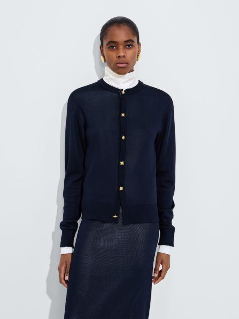 Bottega Veneta Silk Double Knit Cardigan