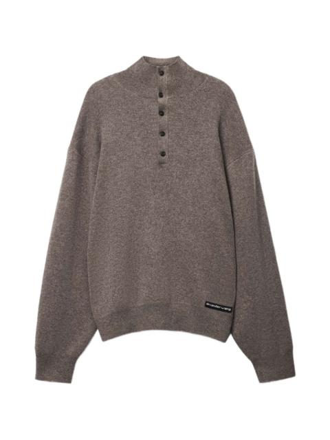 Alexander Wang turtleneck henley sweater