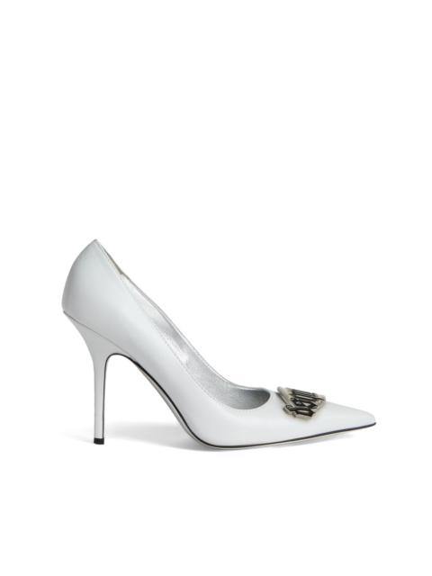 DSQUARED2 100mm logo-plaque leather pumps