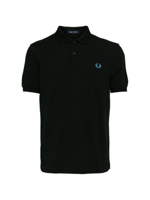 logo-embroidered cotton polo shirt