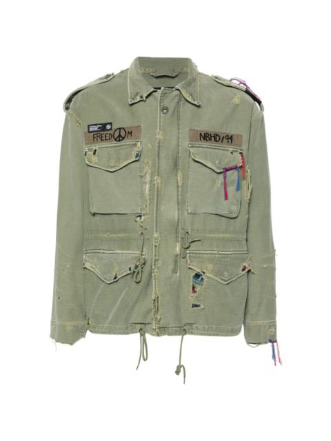 distressed military jacket