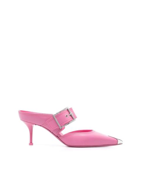 Alexander McQueen buckled 72mm leather sandals - Pink