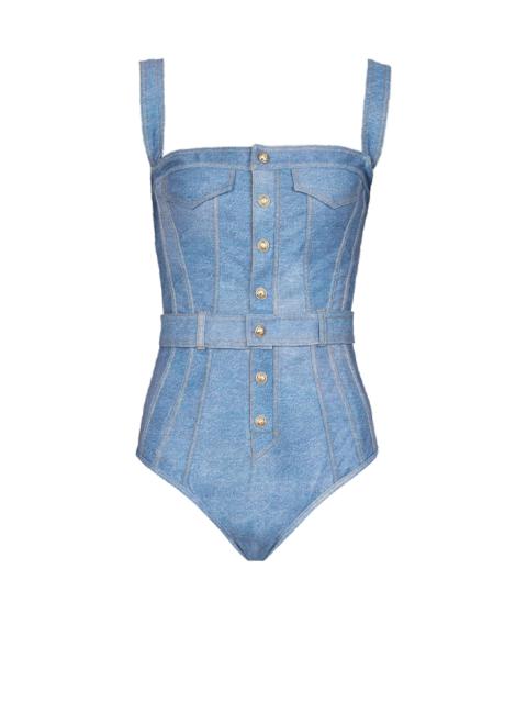 Balmain Jean-effect swimsuit