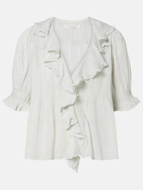 DÔEN Embroidered cotton shirt