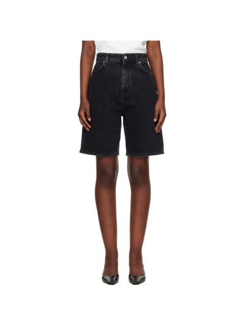Loulou de Saison Black Isu Lds Denim Shorts