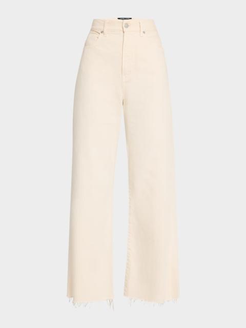 VERONICA BEARD Taylor Cropped High Rise Wide-Leg Jeans