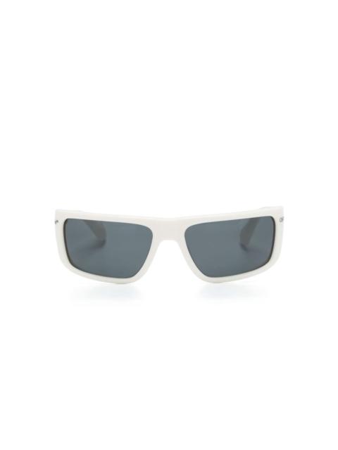 logo-print rectangle-frame sunglasses