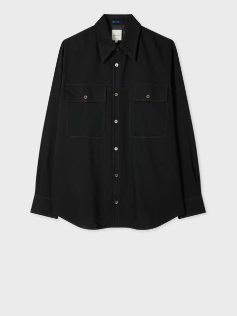 Paul Smith Oversized Black Viscose-Wool Shirt