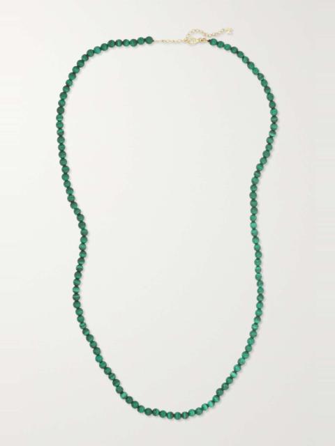 MATEO 14-karat gold malachite necklace