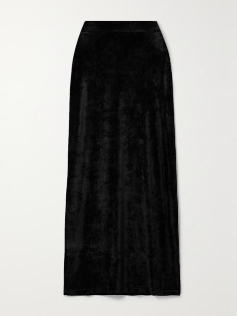 BALENCIAGA Velvet Maxi Skirt