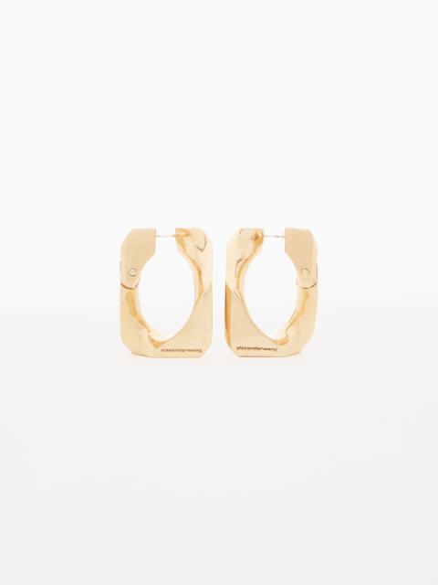 Alexander Wang CHAIN-LINK EARRING IN ALUMINUM