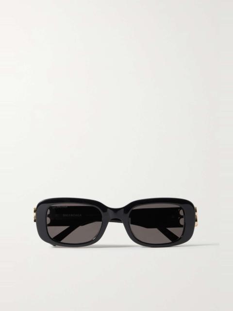 BALENCIAGA Dynasty BB rectangular-frame acetate sunglasses