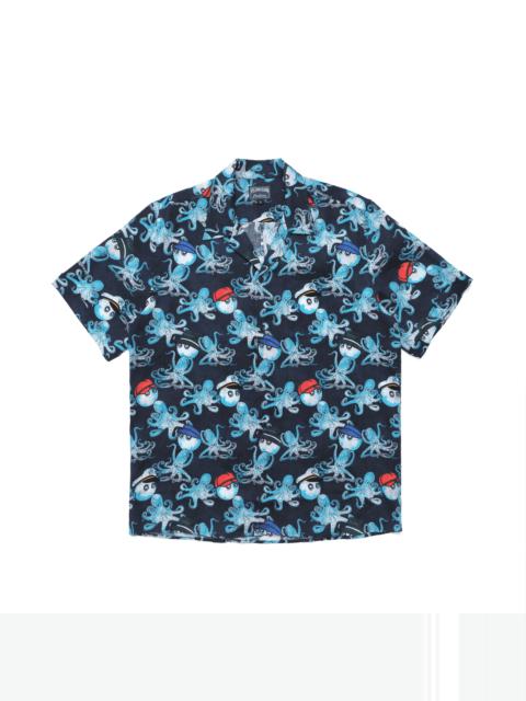 Vilebrequin Men Printed Linen Bowling Shirt - Vilebrequin X Malbon