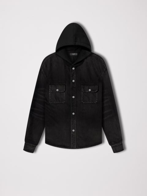 AMIRI DENIM HOODED OVERSHIRT