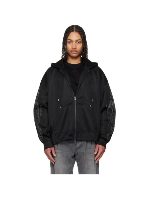 Wooyoungmi Black Mesh Hoodie