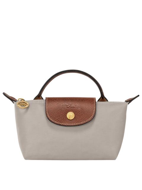 Longchamp Le Pliage Original Pouch with handle Pebble - Recycled canvas