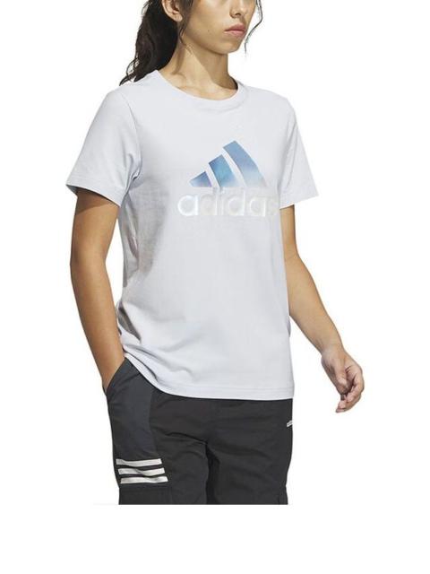 adidas (WMNS) adidas Essential Logo T-shirt Asia Sizing 'Light Blue' IM8887