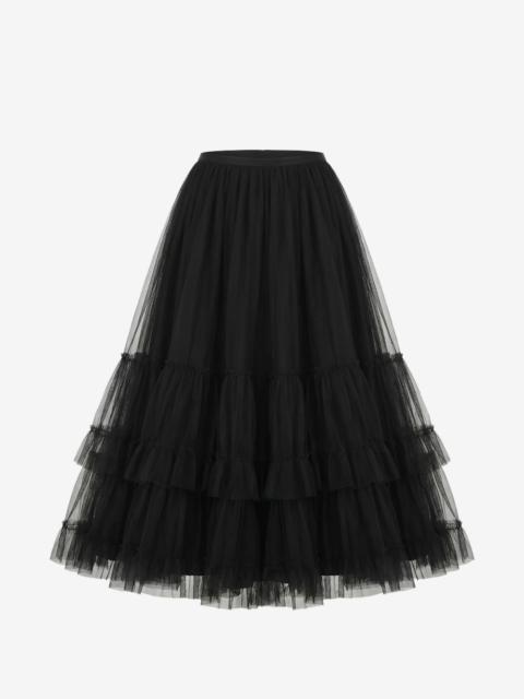 Valentino layered-tulle maxi skirt