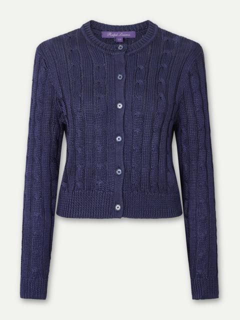 Ralph Lauren Cable-knit Silk Cardigan
