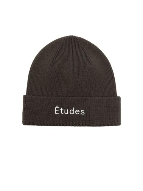 Étude logo-embroidered wool beanie