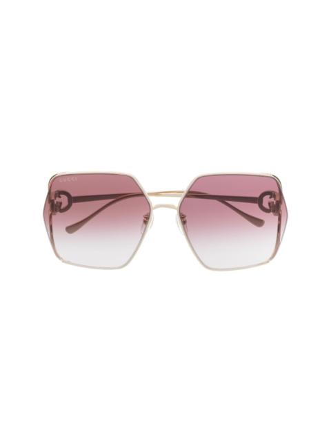 GUCCI oversized-frame tinted sunglasses