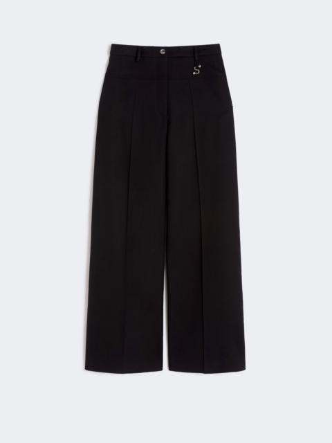 Sportmax GELATINA Oversized gabardine trousers - BLACK