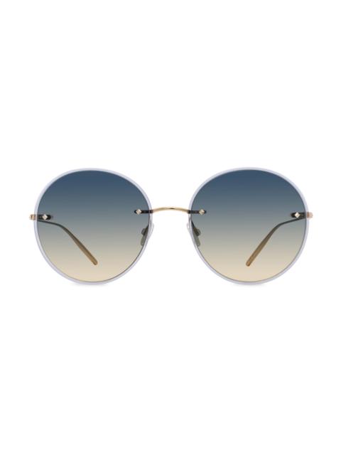 BARTON PERREIRA Women's Rimless Rigby 58MM Round Sunglasses - Gold Blue Smoke Horizon