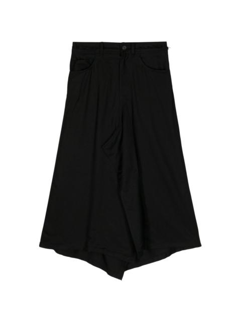 Yohji Yamamoto asymmetric-hem midi skirt