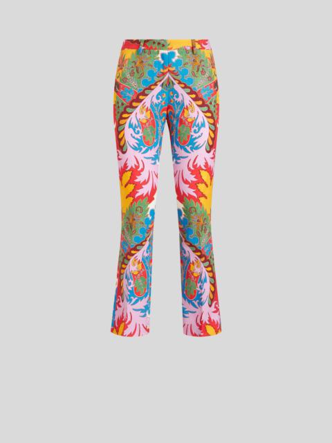 TAILORED COTTON PRINTED TROUSERS