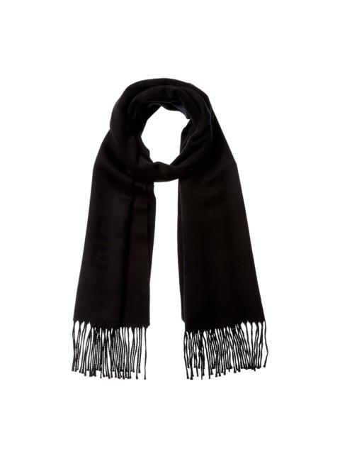 Givenchy 4G Logo Fringed Wool Scarf