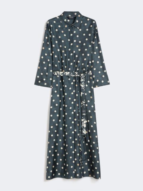 'S Max Mara Printed silk twill dress - ULTRAMARINE