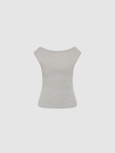 ST. AGNI Organic Cotton Ballerina Top - Grey Marle