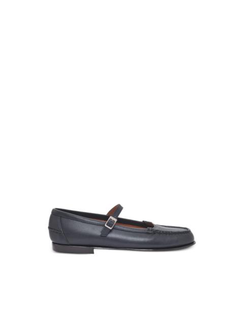 SEBAGO buckle-strap whipstitch ballet flats