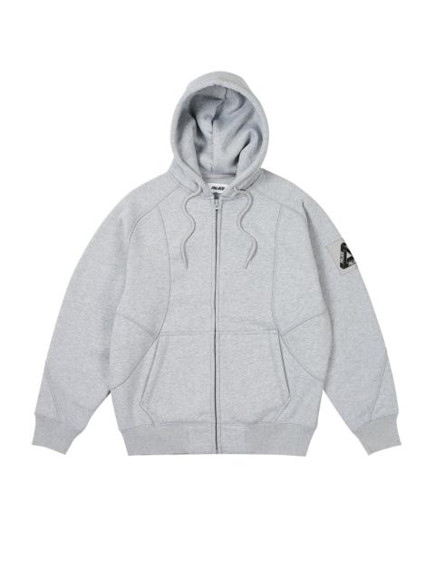 PALACE BONDED SHERPA ZIP HOOD GREY MARL