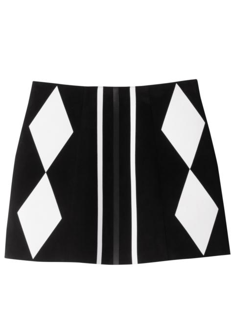 Longchamp Fall-Winter 2023 Collection Skirt Black/White - Leather