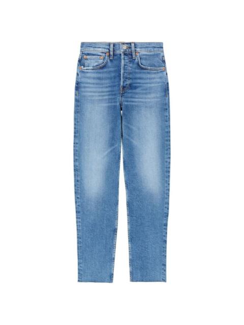 high-rise cropped jeans