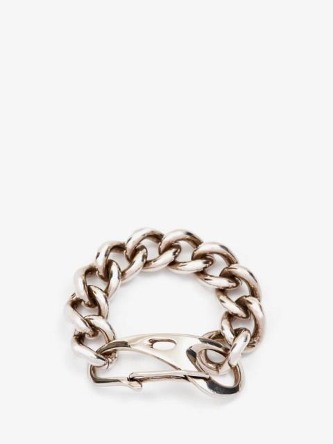 Alexander McQueen Oversize Chain Bracelet in Antique Silver