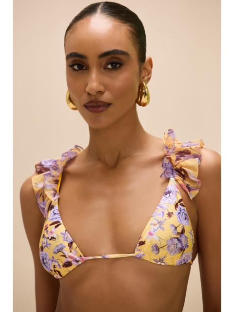 PatBO PEONY PRINT LYCRA BIKINI TOP