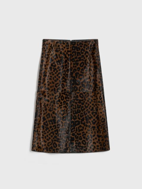 Pony hair skirt leopard