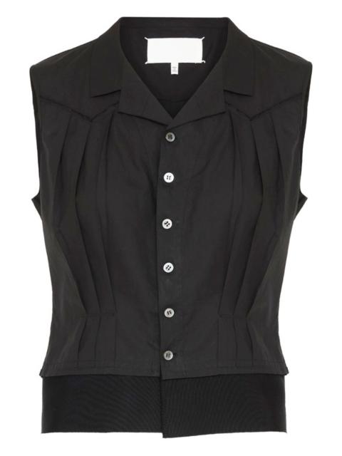 Maison Margiela pleated button-up vest