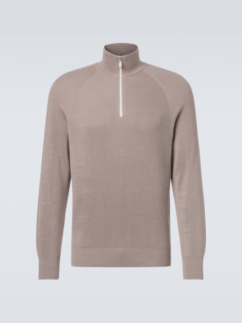Brunello Cucinelli Cotton half-zip sweater