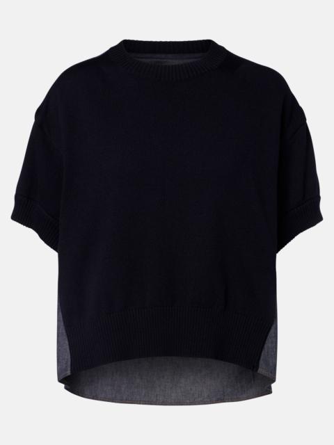 sacai Cotton-blend top