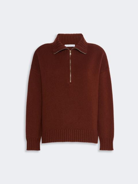 Max Mara CRASSO Cashmere yarn high-neck sweater - RUST