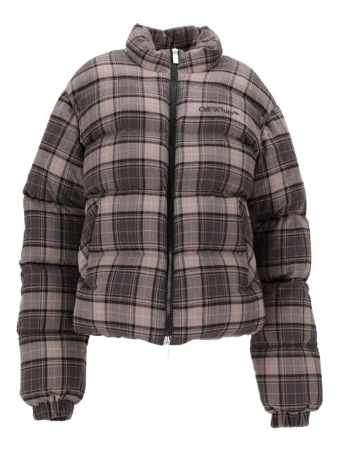Off-White spray check flannel down jacket