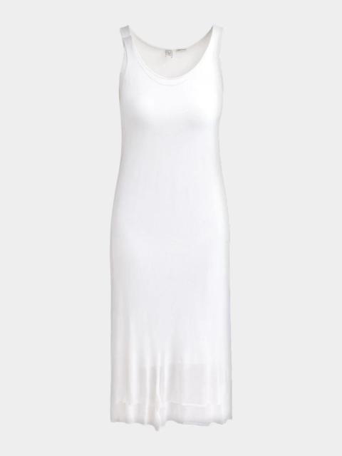 TOTEME Fluted Hem Sleeveless Midi Dress